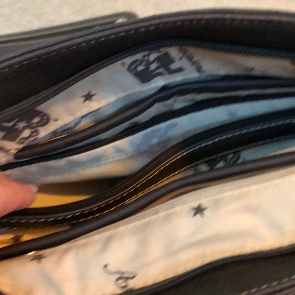 Ladies purse & matching wallet in brown & pink - Picture 7 of 8